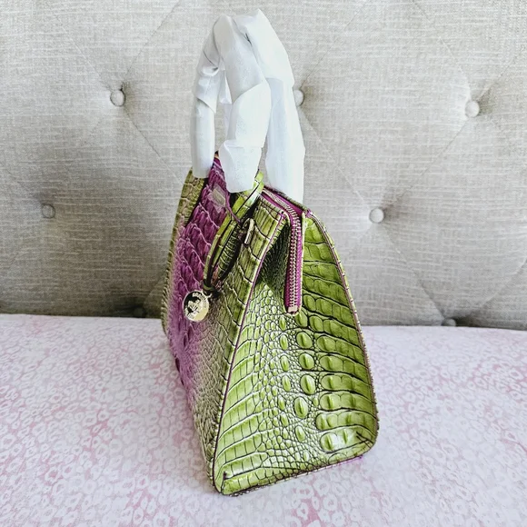 NWT Brahmin Limeade Ombre Melbourne Small Caroline - Picture 5 of 16